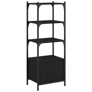 vidaXL B&uuml;cherregal 3 F&auml;cher Schwarz 41x30x109,5 cm Holzwerkstoff