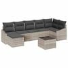 vidaXL Sofa Set 8 stk. Hellgrau [Synthetisch]: Poly Rattan