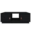 vidaXL Couchtisch Schwarz 100x50x35 cm Massivholz Kiefer