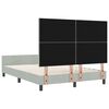 vidaXL Boxspringbett mit Kopfteil Hellgrau 140 x 190 cm Samt