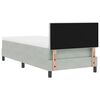 vidaXL Boxspringbett mit Matratze Hellgrau 80 x 200 cm Samt