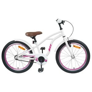 vidaXL Kinderfahrrad 18 Zoll f&uuml;r 5-7 Jahre alt Wei&szlig;