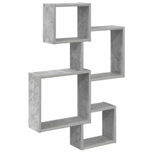 vidaXL Wandw&uuml;rfelregale Wandhalterung Betongrau 64 x 13,5 x 91,5 cm