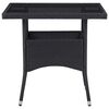 vidaXL 5-tlg. Garten-Essgruppe Schwarz Poly Rattan und Glas