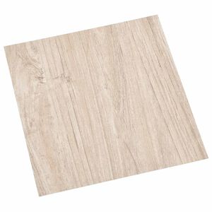 vidaXL Selbstklebende Bodenplanken Hellbraun und Wei&szlig; 30,5 x 30,5 cm