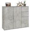vidaXL Sideboard Betongrau 91x29,5x75cm Holzwerkstoff