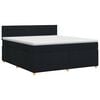 vidaXL Boxspringbett mit Matratze Schwarz 140 x 200 cm Stoff