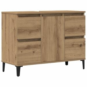 vidaXL Waschbeckenunterschrank Artisan-Eiche 80x33x60 cm Holzwerkstoff