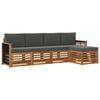 vidaXL Outdoor-Sofagarnitur 5 stk. Natur und Anthrazit