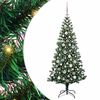 vidaXL K&uuml;nstlicher vorbeleuchteter Weihnachtsbaum Gr&uuml;n 180 cm