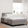 vidaXL Boxspringbett mit Kopfteil Taupe 120 x 190 cm Stoff