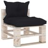 vidaXL 6-tlg. Garten-Lounge-Set aus Paletten mit Kissen Kiefernholz