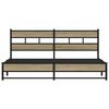 vidaXL Metallbett ohne Matratze Sonoma-Eiche 200x200 cm