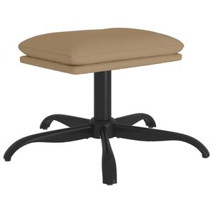 vidaXL Fu&szlig;hocker Cappuccino-Braun 60x60x36 cm Kunstleder
