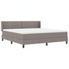 vidaXL Boxspringbett mit Matratze Taupe 200 x 180 cm Polyester