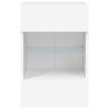 vidaXL TV-Wandschrank mit LED-Leuchten Weiß 40x30x60,5 cm