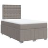 vidaXL Boxspringbett mit Matratze Taupe 120x190 cm Stoff