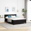 vidaXL Boxspringbett mit Matratze Schwarz 200 x 140 cm Samt