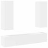 vidaXL 4-tlg. TV-Schrank-Set Wei&szlig; Holzwerkstoff
