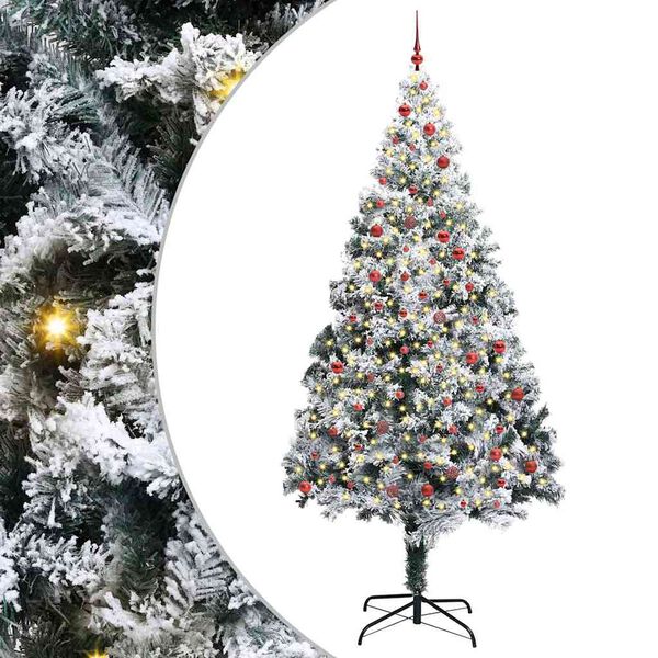 vidaXL Weihnachtsbaum mit 300 LEDs mit St&auml;nder Gr&uuml;n 300 cm PVC