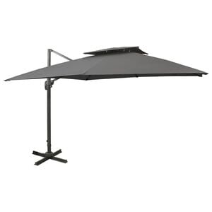 vidaXL Ampelschirm mit L&uuml;ftung 300x300 cm Anthrazit