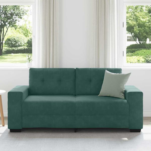 vidaXL Zweisitzer-Sofa Dunkelgrün 140 cm Samt