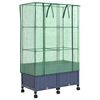 vidaXL Gartenplanter mit Gew&auml;chshausabdeckung und R&auml;dern 2 Stk. PP