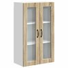 vidaXL Wandglas-Schrank PORTO Sonoma-Eiche 60 x 31 x 100 cm