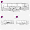 vidaXL Outdoor-Sofagarnitur mit Kissen 6 pcs Nat&uuml;rlich und Hellgrau