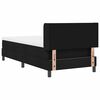 vidaXL Boxspringbett mit Matratze Schwarz 200 x 90 cm Polyester