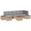 vidaXL Gartensofa-set 8 Stk. Beige Poly-Rattan
