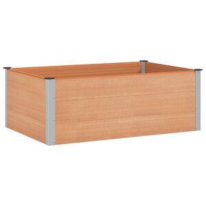 vidaXL Hochbeet Braun 150 x 100 x 54 cm WPC und Aluminium