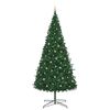 vidaXL Weihnachtsbaum mit dekorativen Lichterketten Gr&uuml;n 400 cm PVC