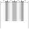 vidaXL Spitzenbogenzaun DRONTEN 200 x 200 cm Pulverbeschichteter Stahl