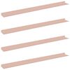 vidaXL Schwebendes Regal 4 pcs Rosa 100 x 9 x 2,5 cm Stahl