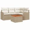 vidaXL Gartensofa-set 5 stk. Beige Poly-Rattan
