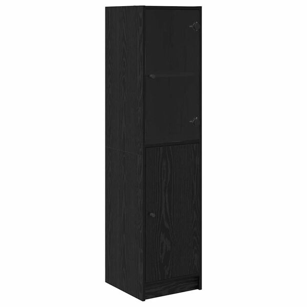 vidaXL Highboard Schwarz Eichen-Optik 35 x 37 x 142 cm Holzwerkstoff