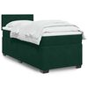 vidaXL Boxspringbett mit Matratze Dunkelgr&uuml;n 90x190 cm Samt