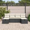 vidaXL Sofa Set mit Kissen 6 pcs Poly-Rattan