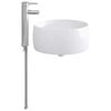 vidaXL Waschbecken mit Wasserhahn und Abfluss Chrom