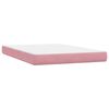vidaXL Boxspringbett mit Matratze & LED Rosa 140x220 cm Samt