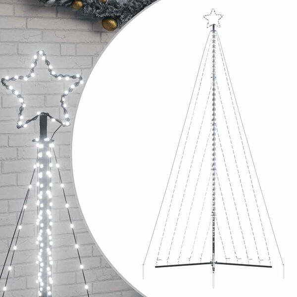 vidaXL LED Weihnachtsbaum 570 LEDs Kaltwei&szlig; 399 cm
