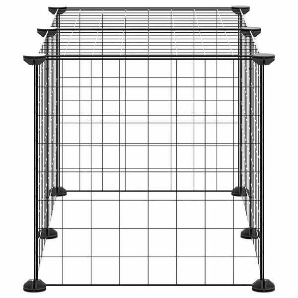 vidaXL 8-tlg. Haustierkäfig Schwarz 35x35 cm Stahl