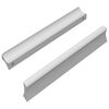 vidaXL Griff Uni 2 pcs Silber 105,7 x 7,4 x 15,5 mm Aluminium
