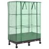 vidaXL Gartenplanter mit Gew&auml;chshausabdeckung und R&auml;dern 2 stk. Braun