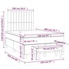 vidaXL Boxspringbett mit Matratze Taupe 120x200 cm Stoff