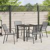 vidaXL Garten Essgruppe 5 pcs Anthrazit Pulverbeschichteter Stahl