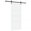 vidaXL Schiebet&uuml;r ORKDAL 93 x 211 cm Holzwerkstoff Wei&szlig; und Schwarz