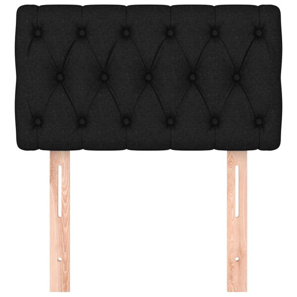 vidaXL Kopfteil Schwarz 80x7x78/88 cm Stoff
