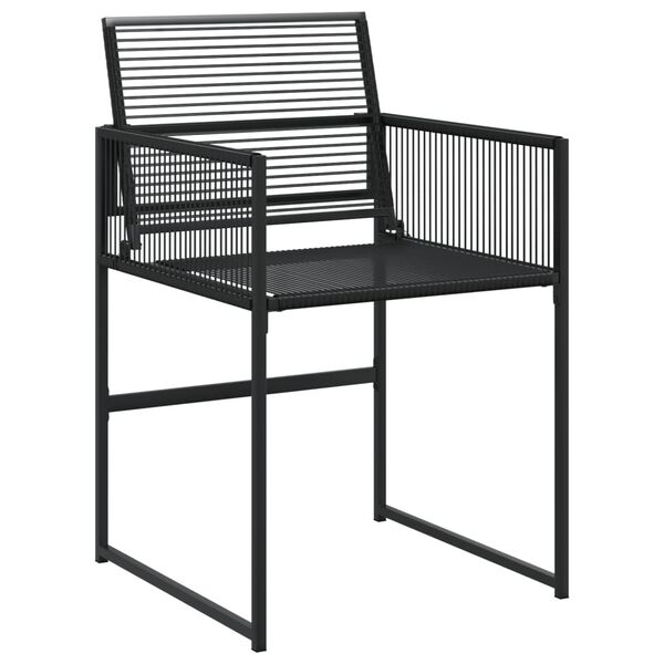 vidaXL 7-tlg. Garten-Essgruppe Schwarz Poly Rattan